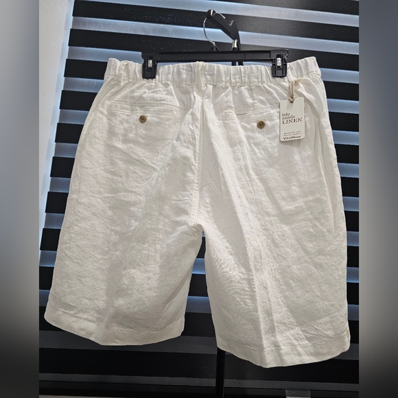 NWT Caribbean Linen Drawstring White Men's Shorts Beach/Vaca Size 38 × 9" inseam - Picture 6 of 7